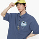 Guyuka (GUUKA) couple outfit T-shirt trendy brand short-sleeved men's clothes summer 2025 new casual large size loose five-minute half-sleeved sleeves medium gray F6625 2XL