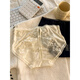 Reine und lustvolle Spitzenunterwäsche für Frauen sexy und spurlose Mädchen 2025 Neue Sommer Dünne asketische Shorts Y3899-Green XL Geeignet für 120-140jin [Jin gleich 0,5 kg]