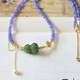 Floating tanzanite gem faceted clavicle chain jasper carved gourd pendant animal year gift picture customized version