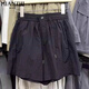 
Cotton-Zhiyi Ice Silk Quick-Drying Workwear Wide-Level Casual Shorts for Women in Summer Thin 2025 New Small Slim Clipper Pants 320 Gray [High Quality 18.5] L 100-115Jin [Jin equals 0.5 kg]