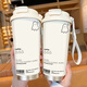 
Chengliu cute ghost thermos cup high-looking student stainless steel portable new double-drinking coffee men and women straw water cup BXAB13794 ghost + with lanyard 316 stainless steel