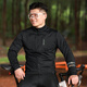 WOSAWE road bicycle autumn and winter fleece warm cycling suit mountain bike plus velvet windproof cold jacket top windproof windproof jacket wind squirt/black top + cushionless trousers L (suitable for 70-80 Jin [Jin equals 0.5 kg])
