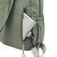 Women's backpack lightweight nylon small schoolbag simple and versatile backpack crossbody bag khaki