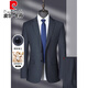 Pierre Cardin high-end 100% worsted pure wool suit suit men's high-end fine plaid business authentic dad dress two-piece set Gray L 175/92A Recommended 125-145 Jin Jin equals 0.5 kg