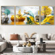 
Modern simple living room decoration painting sofa background wall mural atmospheric light luxury triple painting hanging painting diamond crystal porcelain HJ-3893-Smooth sailing 50*70 on both sides 100*70 in the middle 100*70 noble black frame high