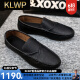 KLWP【轻奢男鞋】高档品牌夏季男士乐福鞋男皮鞋休闲潮流韩版英伦鞋 D829棕色 41