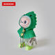 Cartoon Little Raincoat Labubu Baby Ropices de una generación de tres generaciones Labubu Cloth Glue Muñeca Boots Lindo Clothing Bots Bee No contiene un bebé