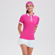 Cosleaf tennis suit women's summer breathable running sports suit short-sleeved quick-drying casual fitness suit polo collar T-shirt electric rose red top + white skirt two-piece set L (recommended 105-115Jin [Jin equals 0.5 kg])