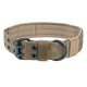 OIMG dog collar dog chain large dog medium-sized dog non-injury neck collar canvas Samoyed native dog collar large dog special khaki color XL code 70-120Jin Jin is equal to 0.5 kg within