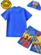 G. DUCKKIDS2-10-year-old children's swimsuit three-piece set summer quick-drying boys' split swimsuit Spider-Man Wangwang team print 2021 Wangwang team-three-piece set (swimming cap + top + 1851252XL120-14065Jin [Jin equals 0.5 kg] All size