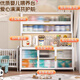 Smart Father steel storage cabinet baby feeding table baby supplies storage cabinet floor-standing multi-layer large-capacity toy storage rack pearl white-5 layers high 157cm long 80 wide 42cm free wheel