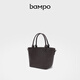 Banpo decoration (bampo) first layer cowhide bucket bag small autumn and winter new counter exquisite hand-held one-shoulder crossbody bag, earthy 260 (hand-grabbing pattern)
