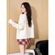 Tangshi 2025 Autumn Women's Cardigan Sweater with Patch Embroidery Detail on the Chest