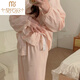 Modal Dünner Frühlings- und Sommerstrustkissen rosa Pyjamas reiner Baumwollbeschlussanzug für Schwangerschaft nach Schwangerschaft Stillkleidung 6. Mai 677# rosa Spitze (abnehmbares Brustpolster) XL (125-145jin [Jin gleich 0,5 kg]))