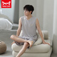 Catman MIIOW men's pajamas men's summer modal thin short-sleeved suit men's home clothing Jin [Jin equals 0.5 kg] plus size two-piece set 12026 [Modal suit] L [Suggested 100-140 Jin [Jin equals 0.5 kg]]