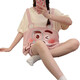 Xushansi summer pajamas for women thin students sweet shorts shorts for two-piece set for summer loose and can be worn casual home clothes 679 Green Dinosaur M Recommended 80-90Jin [Jin equals 0.5 kg]