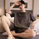 2025 Nuevo pijama de algodón de algodón de algodón de verano pantalones cortos de verano suelto de gran tamaño simple ropa para el hogar FDM6913 L