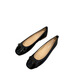 Huili Jun Doudou Single Schuhe Frauenschuhe 2025 Neue Sommer Vielseitige Bowlicht Mund Ballett Schwangere Frauen flache Schuhe J683-4 Schwarz 35