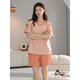 Catman (Miiow) Coton Pure Coton Summer Pyjamas Ladies Pullover Pyjamas Shorts d'été Shorts confortables et décontractés Ensemble de vêtements de maison Z9858 M [Recommandé 80-100jin [Jin est égal à 0,5 kg] usure]