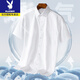 
Playboy Quality Professional Working Short Sleeve Shirt Men's Summer Thin Lapel Half Sleeve Shirt Business Casual Half Sleeve Base Shirt DX6625 38