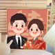 Shantou lincun regalo de boda de boda personalizado para el óleo de bricolaje de bricolaje de bricolaje de color de boda pintadas a mano Pintura decorativa acrílica QX11153 20*20cm Marco interno de madera maciza de espesor_highlight Pigment+