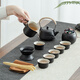 Zhai Leisure Tea Set Home Office Tea Tray Living Room Tea Table Kung Fu Ceramic Teacup Teapot Tea Rhyme 12 Heads