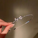 Crystal headband light luxury high-end hairpin headwear women's high-end 2025 new pressure hair hole headband practical outdoor hair accessories