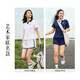 Anta [Gleicher Stil wie Zhang Yufei] Lapel-Freizeitanzug für das Kurzärärmel-T-Shirt-Shorts für Frauen im Sommer College zweiteiliger Sportswear Maya Blue-2 S