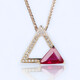 HEEKAIYI Ruby Necklace for Women Pigeon Blood 18K Gold Diamond Pendant Chinese Valentine's Day Birthday Gift for Wife and Girlfriend <Supports Customization> 94 Points Pendant + 18K Gold Chain