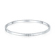 Mengjinyuan platinum crushed ice bracelet with glossy double-sided design and fixed mouth as a gift for your girlfriend. Ring mouth 58 weighs about 7.95g.