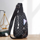 Cohnim Kevin Luxury Herren Chest -Tasche ein Schulter -Crosskörper Tailentasche Outdoor Sport kleiner Rucksack Geschenk für den Freund meines Mannes Chinesisches Valentinstag Geschenk C701 Plaidmuster [modisch und vielseitig] 8