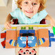 Blackboard occupé écrit Fine Movement Training Teaching Aids Montessori Early Education Toy Bouton bouton bouton zipper Multi-couche Banned Board + Penguin Balance Pirate Ship