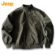 Jeep (Jeep) Chaqueta de chaqueta para hombres Spring y Autumn Stand Collar Ejecutivo Ejecutivo Ropa estadounidense Loos American Clothing Militar Green XL