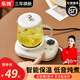 Le Stew mini health kettle for one person in the office, health kettle, stew kettle, all-in-one small fully automatic constant temperature kettle, teapot, scented tea kettle, electric stew cup, full glass, smart model, automatic heat preservation + smart touch 0.8L