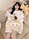 
Crayon Shin-shirt pure cotton pajamas for women in summer short-sleeved thin cartoon cute student plus size fat mm home clothing QYS9928 M (suitable for 80-100Jin [Jin equals 0.5 kg])