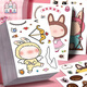 Magic Bean Shenghuo [Hot Style] Labubu-Dress-up-Aufkleber Cartoon Netter Kinder dekorativen Desktop DIY-Aufkleber Labubu Fun DIY-Aufkleber 38 große Größen (fünf Sets, keine Wiederholungen)