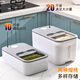 Huili stainless steel rice bucket rectangular rice bucket insect-proof and moisture-proof sealed household kitchen 20 Jin Jin equal to 0.5 kg rice cylinder with lid push-pull type high-grade gray 10 Jin Jin equal to 0.5 kg (free l measuring cup)