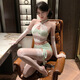 Feimu Role-playing Juicing Schoolgirl Sexy Pure Flirting Perspective Uniform Tempting Pajama Set Dating ZY6167 Sweet Flight Pink [Hat + Bow Tie + Top + Transparent