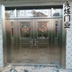 
OUOETY304 stainless steel door rural self-built house entrance door double door glass stainless steel anti-theft door household steel grey style 9923