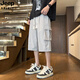 JEEP SPIRIT Jeep Army Green Working Shorts Men's Summer Ice Silk Cool Cropped Pants Men's Loose Casual Harun Sports Pants 679 Military Green M About 90-120 Jin [Jin equals 0.5 kg] Can be worn