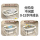 儿童洗澡桶宝宝泡澡桶小孩浴盆折叠游泳可坐躺家用大号婴儿沐浴桶 感温灰色大号+脖圈