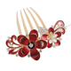Tang Funi's festive high-end mother-in-law's hair ornaments wedding head flower wedding mother's wedding banquet hair ornaments red hair comb red