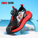ABCSYR New Summer Nezha Boys Sandals Bag Toe Anti-collision Anti-slip Breathable Outdoor Cartoon Beach Shoes SK983 Black and Red 35 Inner Length 22.2CM