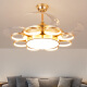 Opple Lighting es adecuada para Light Invisible Luxury Gold Electric Ventilador de ventilador de techo Ligero Salón de la sala del hogar Comedor del dormitorio 1047 Gold-42 pulgadas Remoto Remoto