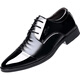 ERXU Herren Lederschuhe Anzug Schuhe Geschäftspoiny Toe Hochzeit weich