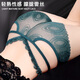 Women's Sexy Lace 2025 New Mid-waist Pure Cotton Crotch Antibacterial Large Size Sexy Women's Shorts 926 Peach Pink + Dai Green M Weight 80-12052