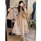 Xiya Meng Madre e hija Patern-Child Summer Vestido 2025 Diferentes estilos nuevos de la calle Fried Floral Descreence Falda de manga de hojaldre Pink Size S-Sugerion -10Jin [Jin equivale a 0,5 kg]] 95