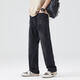 LINGZHI 2025 Nouveau jean mince d'été pour les hommes lâches Straight Works American Lightning Pantalon Retro n Black Yes / 9893 L [115-135Jin [Jin est égal à 0,5 kg]]