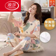 Langsha (Langsha) Pyjamas d'été avec pyjamas poitrine pour femmes avec mignon pantalon de pantalon à manches courtes de style coréen à manches courtes [avec poitrine de poitrine] 679m Bear 2xl Women [130-140jin [Jin équivaut à 0,5 kg]]