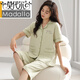 Modal pajamas women's summer Xinjiang cotton short-sleeved cropped pants 2025 new style for outdoor wear and casual suit NXF 9892 M